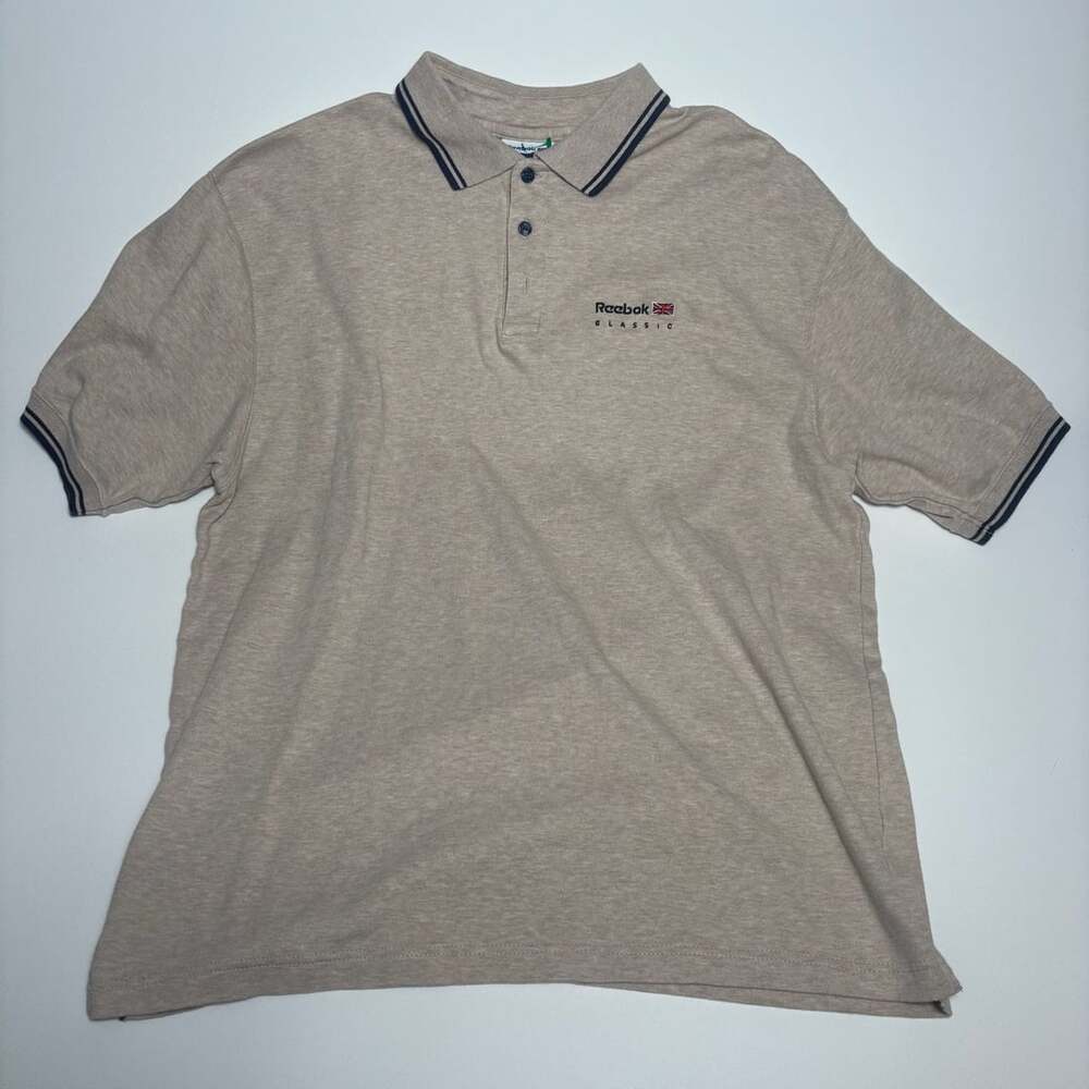 Reebok Classic Polo Size XL Grey Cotton